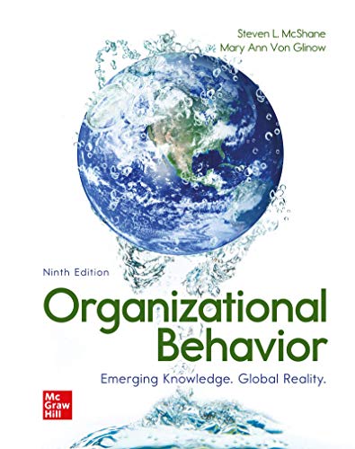 loose leaf for organizational behavior emerging knowledge global reality 9th edition steven mcshane, mary von