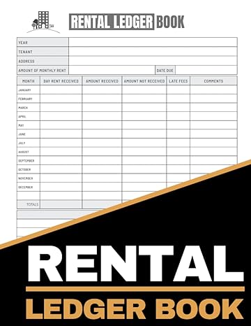 rental ledger book landlord property management log book rent ledger book landlord rent receipts keep track
