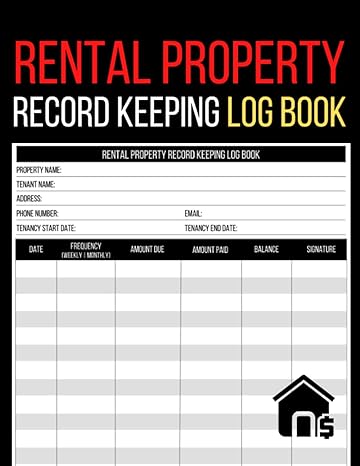rental property record keeping log book cute record keeping book for landlords and investors to keep track of