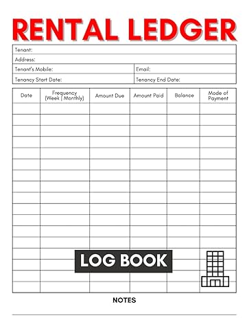 rental ledger log book cute logbook gift for landlords and property owners to record and keep track of their