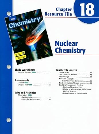 nuclear chemistry 1st edition holt mcdougal 0030681448, 978-0030681448