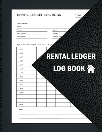 rental ledger log book record and track your rent payment landlord rent receipts and property mangement