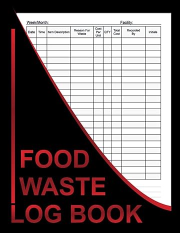 food waste log book 8 5x11 inches food wastage tracker food and drink waste log book for restaurants cafes
