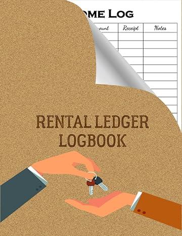 rental ledger logbook rental income and expenses tracker organizer log book rental property record keep track