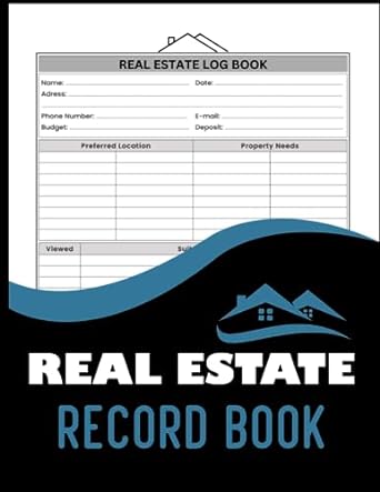 real estate record book client log book an efficient method for managing client names contact information