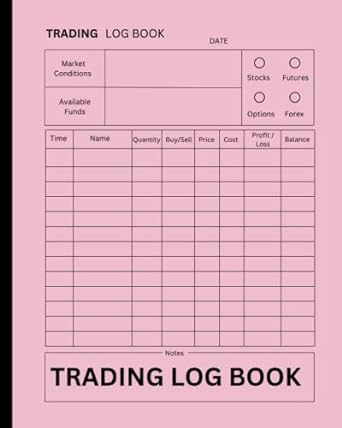 trading log book trade planner and investing log book for stock options trader forex crypto currency trading