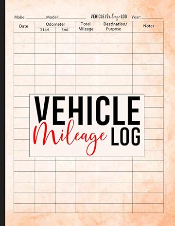 vehicle mileage log maintenance service and repair log book mileage and expenses tracker for all vehicles and