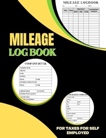 mileage log book for taxes for self employed auto mileage tracker to record and track your daily mileage for
