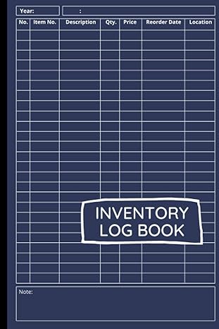 inventory log book 6 x 9 inch perfect size with 120 pages simple inventory book for small business 1st
