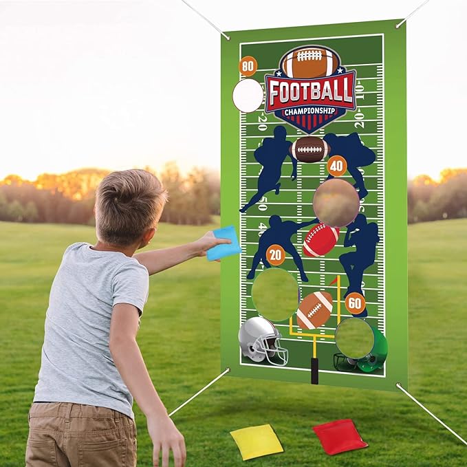 ‎matiniy football toss game with 3 bean bags indoor and outdoor football party game  ‎matiniy b0bc3vqj6r