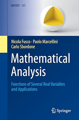 mathematical analysis functions of several real variables and applications 1st edition nicola fusco, paolo