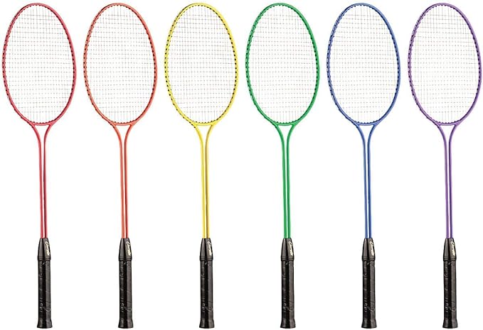 champion sports tempered steel twin shaft badminton rackets set of 6 one size  ‎champion sports b07jg11x8x