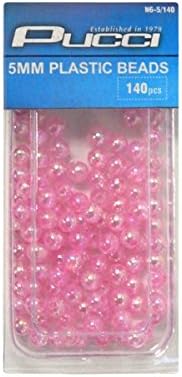 p-line pucci n6 6 beads 120 pack fishing terminal tackle pink/pearl 6mm  ‎p-line b01n5b90st
