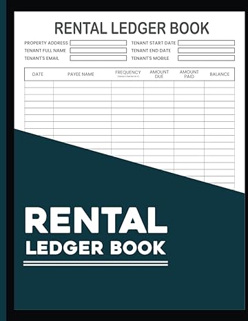 Rental Ledger Book Landlord Property Management Log Book Keep Track And Record Of Your Rent Payment Rental Property Ledger Book For Records