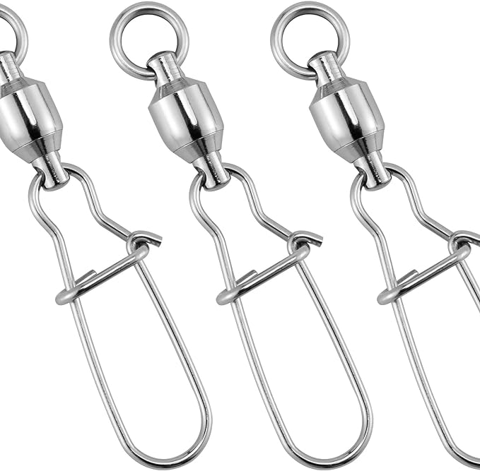 dr fish 20 pack fishing snap swivels ball bearing swivel with snap stainless steel duo lock  ?dr.fish
