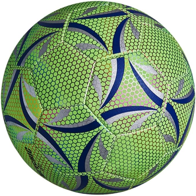 kisangel 1pc football indoor soccer ball green glow luminous nightlight size ‎19x19x19cm  ‎kisangel