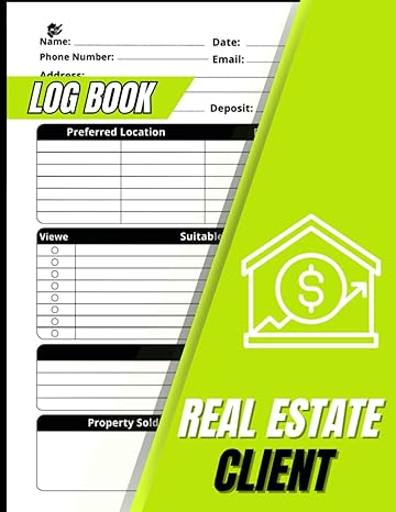 real estate client log book real estate client portfolio management book quick and easy recording and