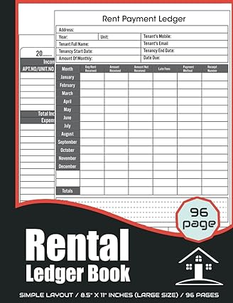 simple rental ledger book every landlords guide to managing property rental income and expenses tracker