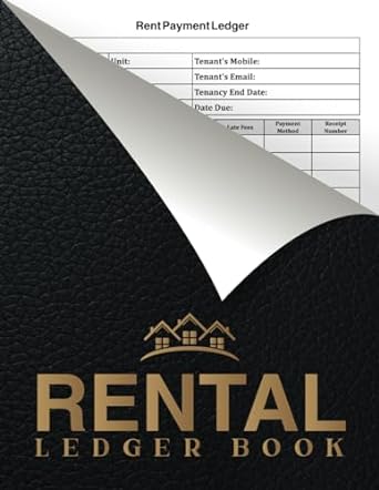 rental ledger book rental income and expenses tracker organizer log book keep track and record of your rent