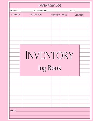 inventory log book simple and easy to use inventory log book inventory ledger book inventory checklist log