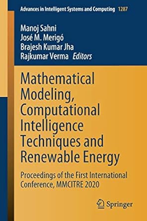 mathematical modeling computational intelligence techniques and renewable energy proceedings of the first