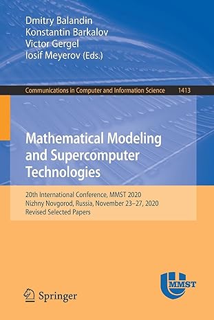 mathematical modeling and supercomputer technologies 20th international conference mmst 2020 nizhny novgorod