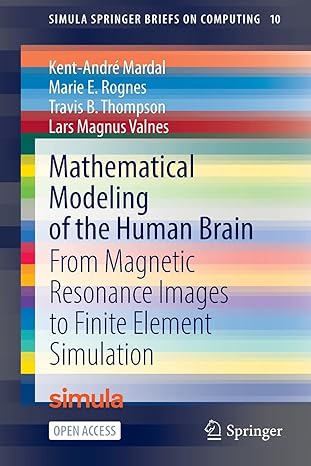 mathematical modeling of the human brain from magnetic resonance images to finite element simulation 1st