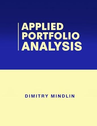applied portfolio analysis 1st edition dimitry mindlin 979-8864322178