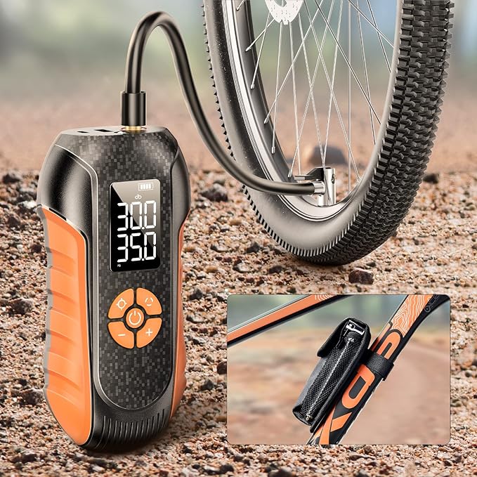 lisen electric bike pump mini tire inflator portable air compressor 150 psi cordless bicycle air pump 