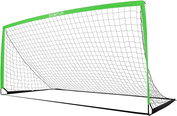 runbow 12x6 ft portable kids soccer goal for backyard adult junior soccer net with carry bag  runbow