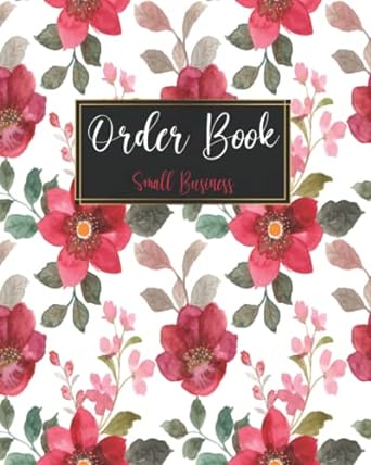 order book for small business customer order record book keep track of your customer orders purchase order