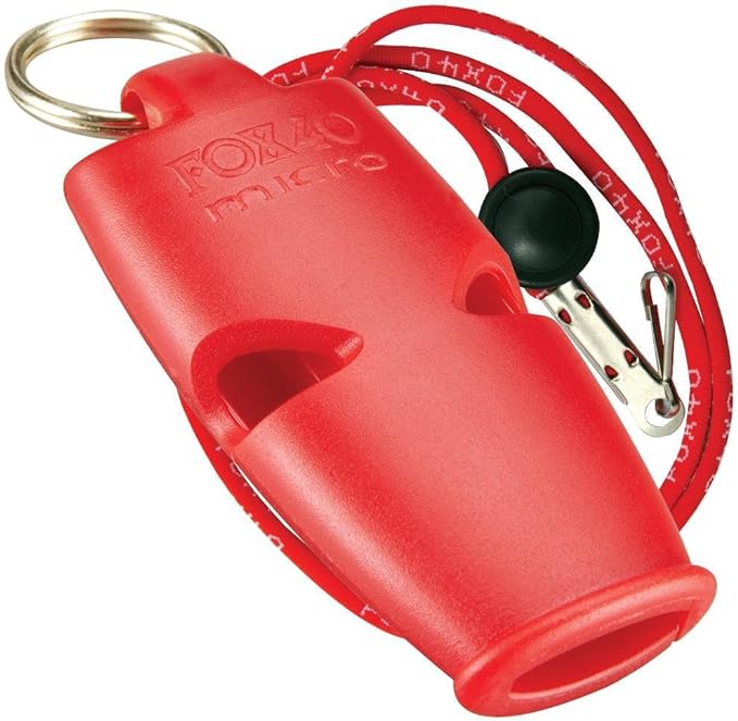 fox 40 micro safety whistle with breakaway lanyard red  ‎fox 40 b00619cqwy