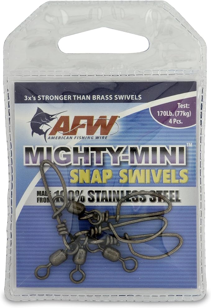 ‎afw american fishing wire mighty mini snap swivels  ‎afw b004vzkwqw