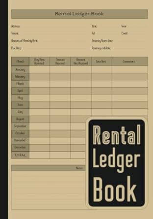 rental ledger book efficient rental income tracking maintain rent payment records property management and