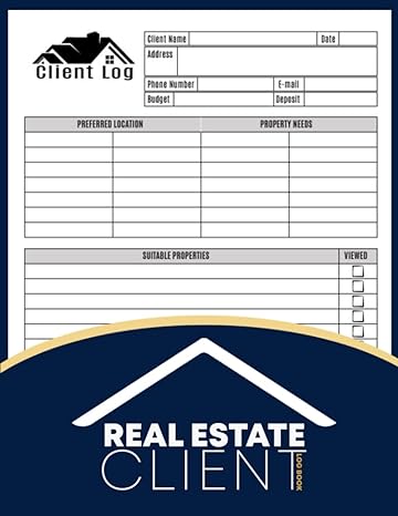 real estate client log book real estate client tracker and organizer for agents organize transactions record