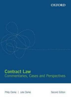 contract law commentaries cases and perspectives 2nd edition philip clarke, julie clarke 0195578457,