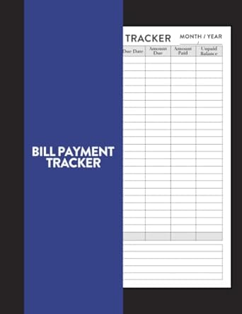 bill payments tracker bill payment tracker and organizer journal monthly bill payment tracker and organizer