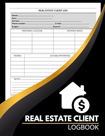 real estate client log book portfolio tracker organizer journal for agents realator real estate client