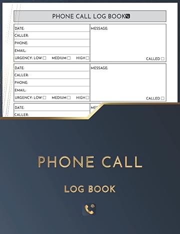 phone call log book phone call log book for business voicemail log book and phone calls tracker phone call