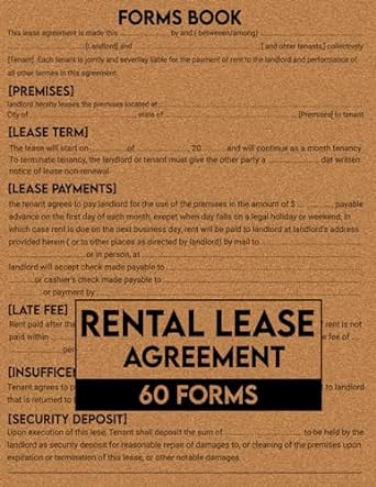 rental lease agreement forms book month to month lease tenancy between tenant and landlord residential