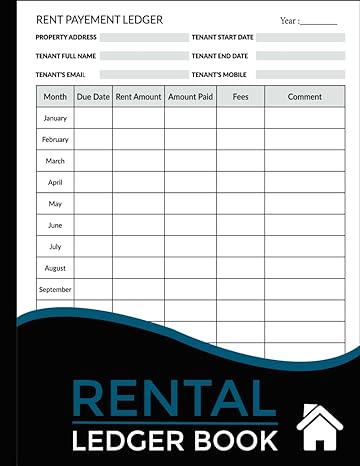 rental ledger book management ledger for rentals rental payment record book landlord and tenant management