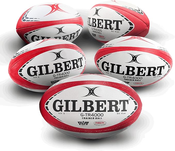 generic gilbert g tr4000 red rugby training ball size 5 set of 5 bundle  ‎generic b0bd96f129