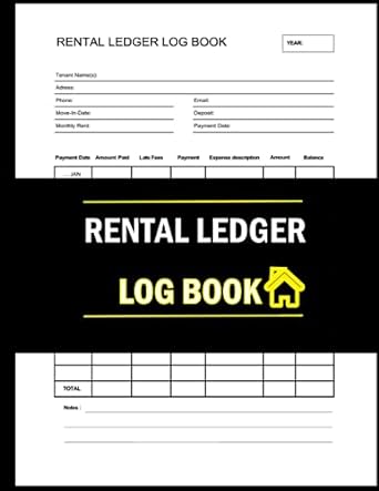 rental ledger log book easy rental income and expense ledger logbook landlord property mangement tracker book