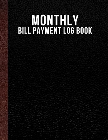 monthly bill payment log book 1st edition business boss b0c47lp3b5