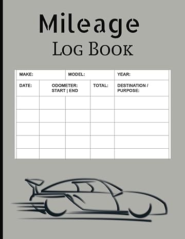 mileage log book grey color simple auto mileage tracking notebook for tax and business 1st edition emilia sky