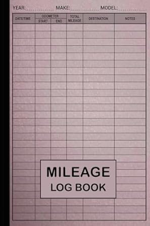 mileage log book a simple journal to keep track and record your vehicle mileage for business or personal