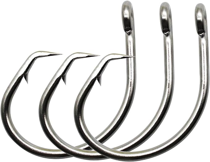 ‎jshanmei fishing hooks saltwater tuna circle hooks 2x extra strong stainless steel  ‎jshanmei b07n6247tq