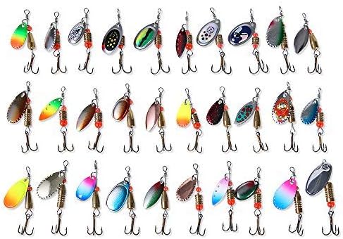‎daoud-pro 10/30 pcs fishing spoon lures kit with treble hooks for freshwater saltwater  ‎daoud-pro
