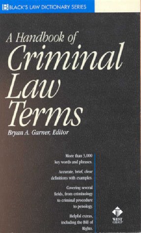A Handbook Of Criminal Law Terms