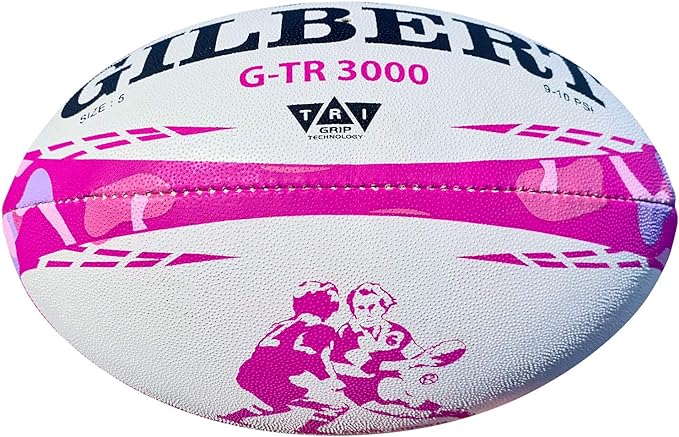 rugby imports gilbert g tr3000 pink camo rugby training ball size 5  rugby imports b07qdnfzw5